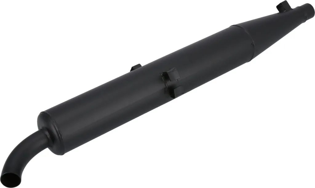 Pot d'Échappement Noir Mat Court Style Enduro pour Simson S53 S83