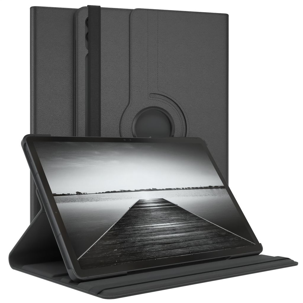 EAZY CASE - Tablet Hülle für Samsung Galaxy Tab S10 Plus Schutzhülle, Tablet Case 360° drehbar in Schwarz
