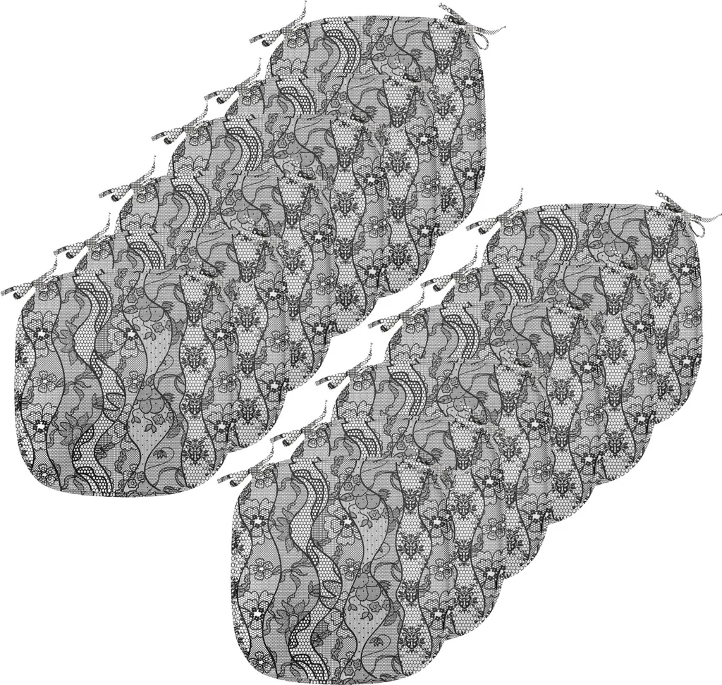 Set 12 Cuscini Sedie ABAKUHAUS Gotici 40x40 Impermeabili con Lacci - 1