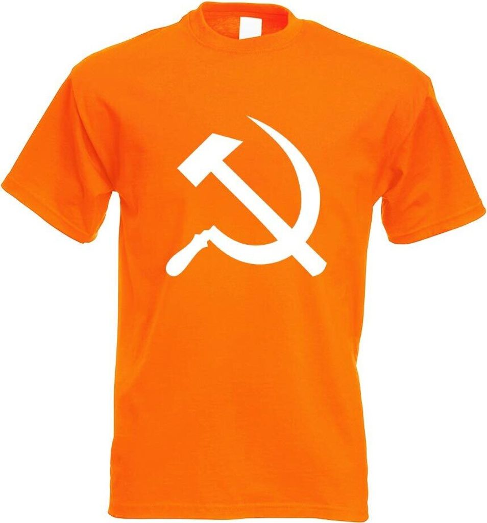 Kiwistar - T-Shirt - orange - Hammer und Sichel Motiv Bedruckt Funshirt Design Print - mit Motiv Bedruckt - Funshirt Design - Sport - Freizeit - He...