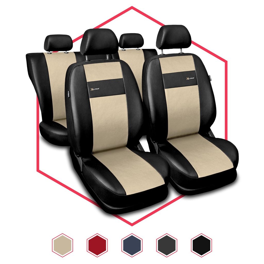 Autositzbezüge Universal Schonbezüge Sitzauflage PKW für Lancia Ypsilon Beige