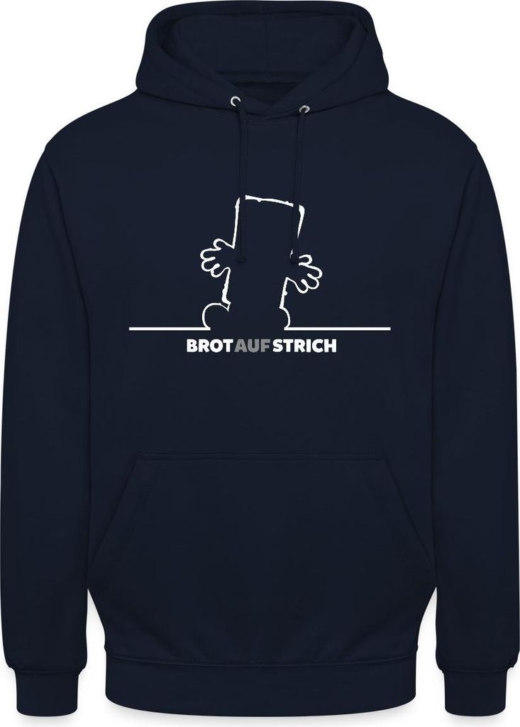 Spreadshirt Bernd Das Brot BrotAufStrich Design In Weiß Uni Hoodie, XXL, Navy