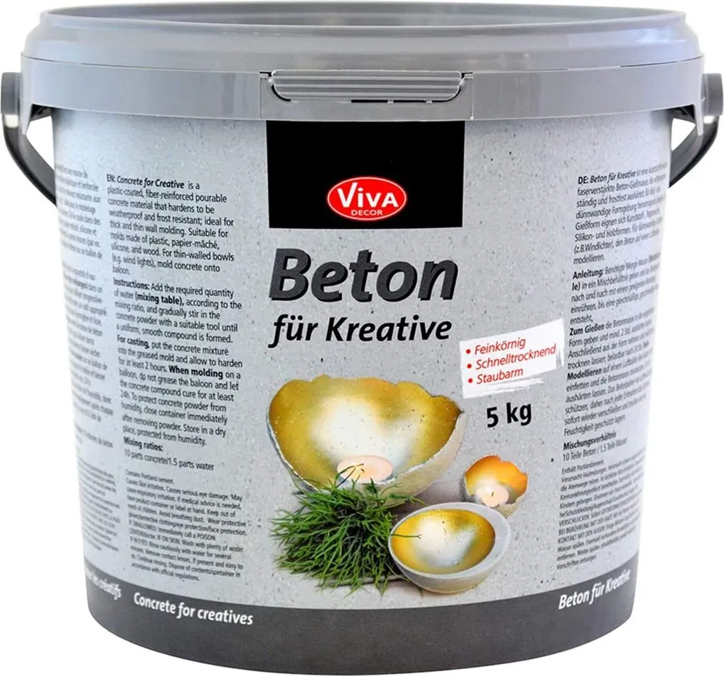 Béton à couler grain fin ultra résistant pour moulages artistiques 5kg