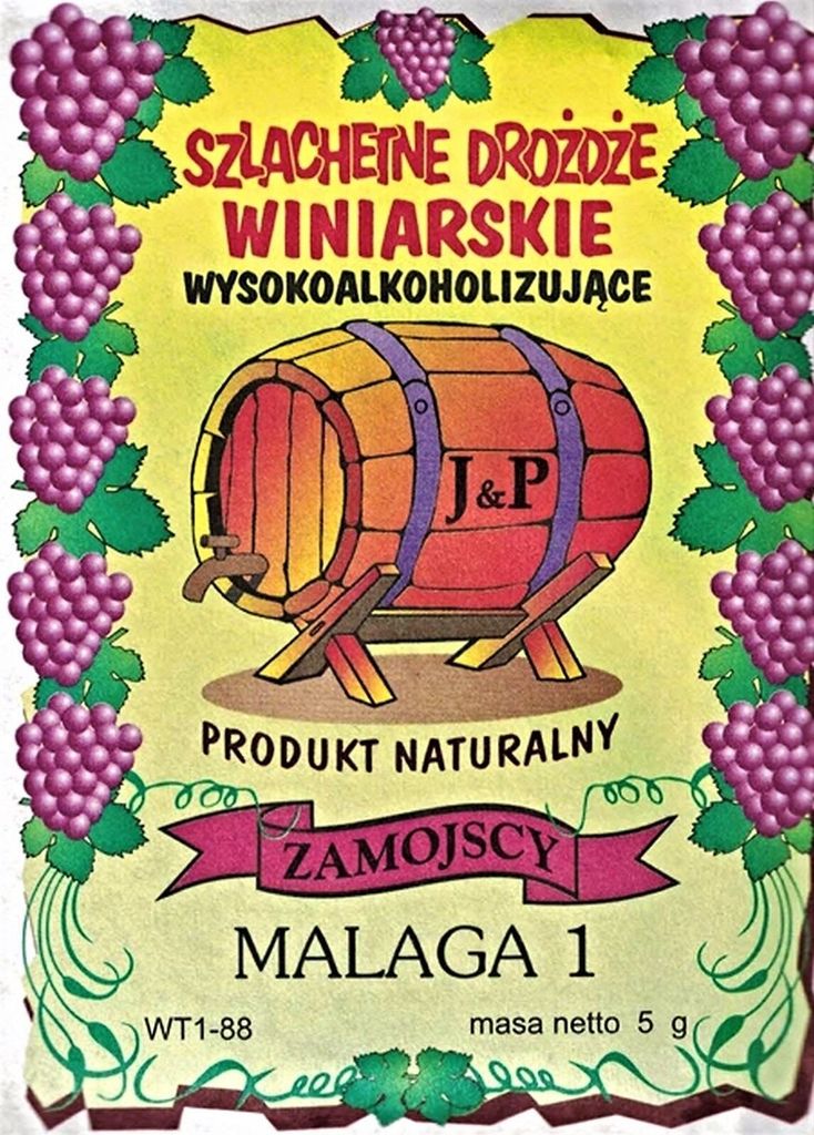 HUGBERT drożdże winiarskie MALAGA 1, do win białych i Zdjęcie produktu 