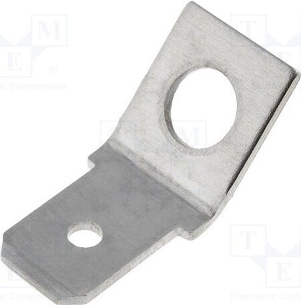 10x Verbinder: flach männlich 0,8mm schraubbar M4 6,3mm Messing 61-2257-21/0030 -L