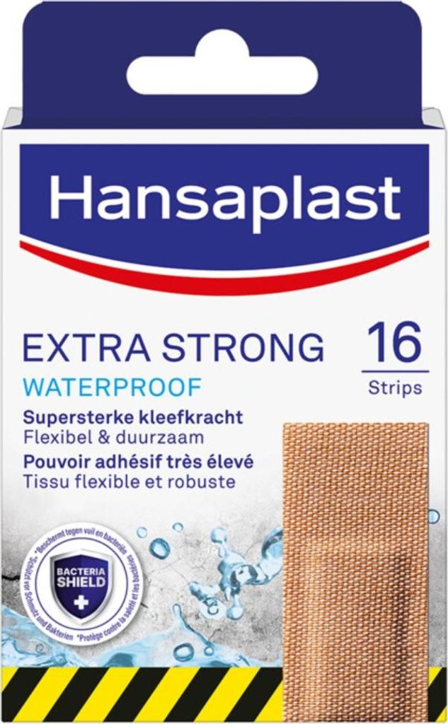 Hansaplast - Extra Stark - Wasserfeste Wundpflaster - Wundpflege - 16 Pflaster - 1 Stück