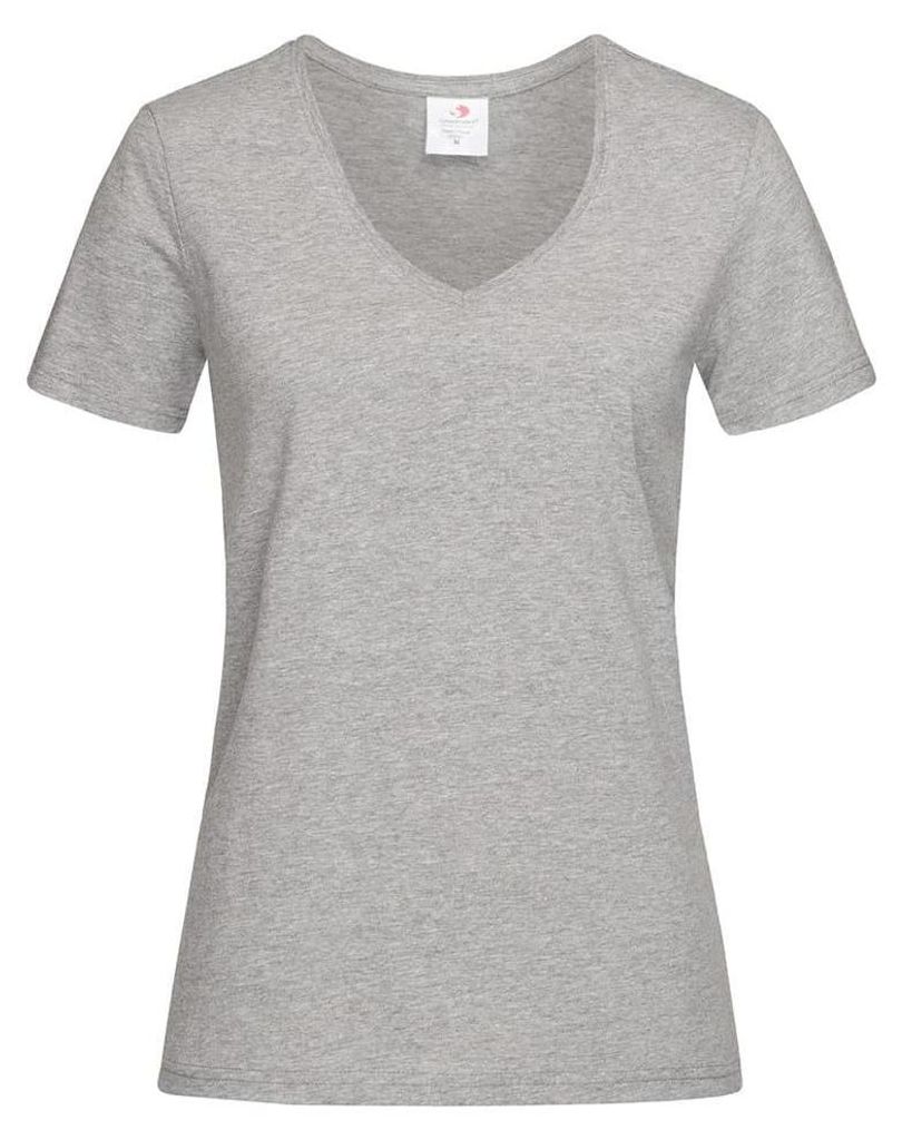Stedman Damen Classic T-Shirt mit V-Ausschnitt LT867 (M) (Grau meliert)