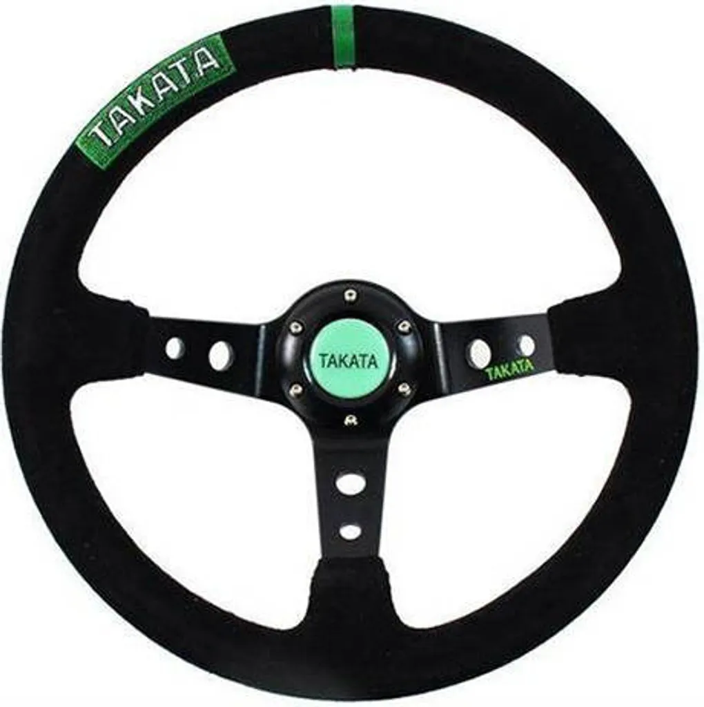 Volant Pro 350 mm avec Déport 80 mm Takata Suède - Performance Drift