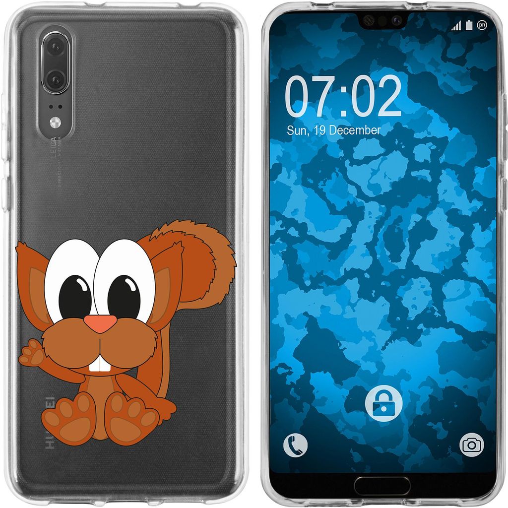 PhoneNatic Case kompatibel mit Huawei P20 Silikon-Hülle Cutiemals M8