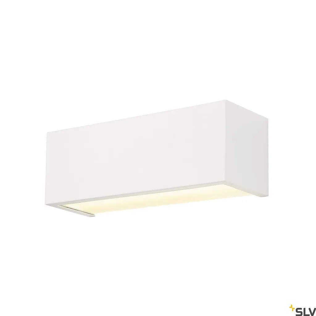 Applique murale LED design SLV Chrombo 3000K en acier blanc et verre mat
