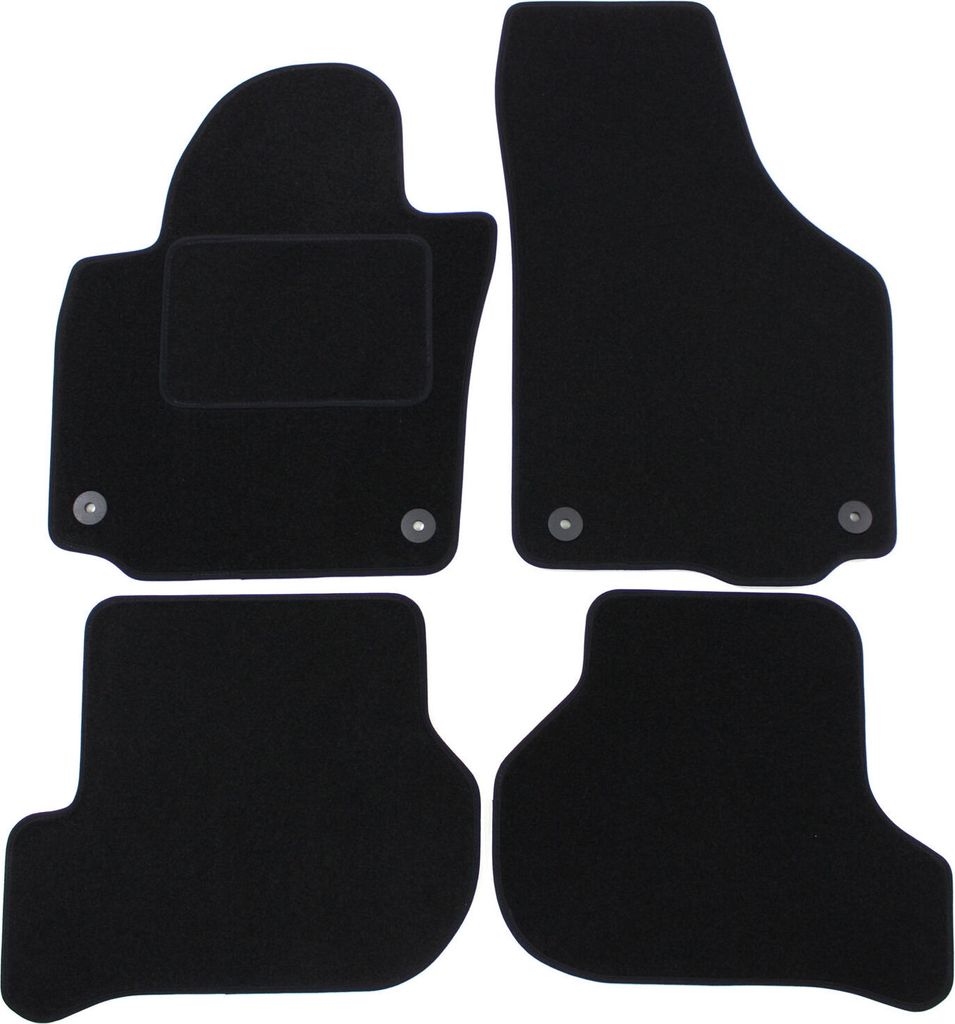 J&J AUTOMOTIVE | Velours Fußmatten Autotepiche Passend Für Volkswagen Golf 5 Plus 2006-2014 4tlg, Genaue Passform, rutschfeste Untregrund, Verst...