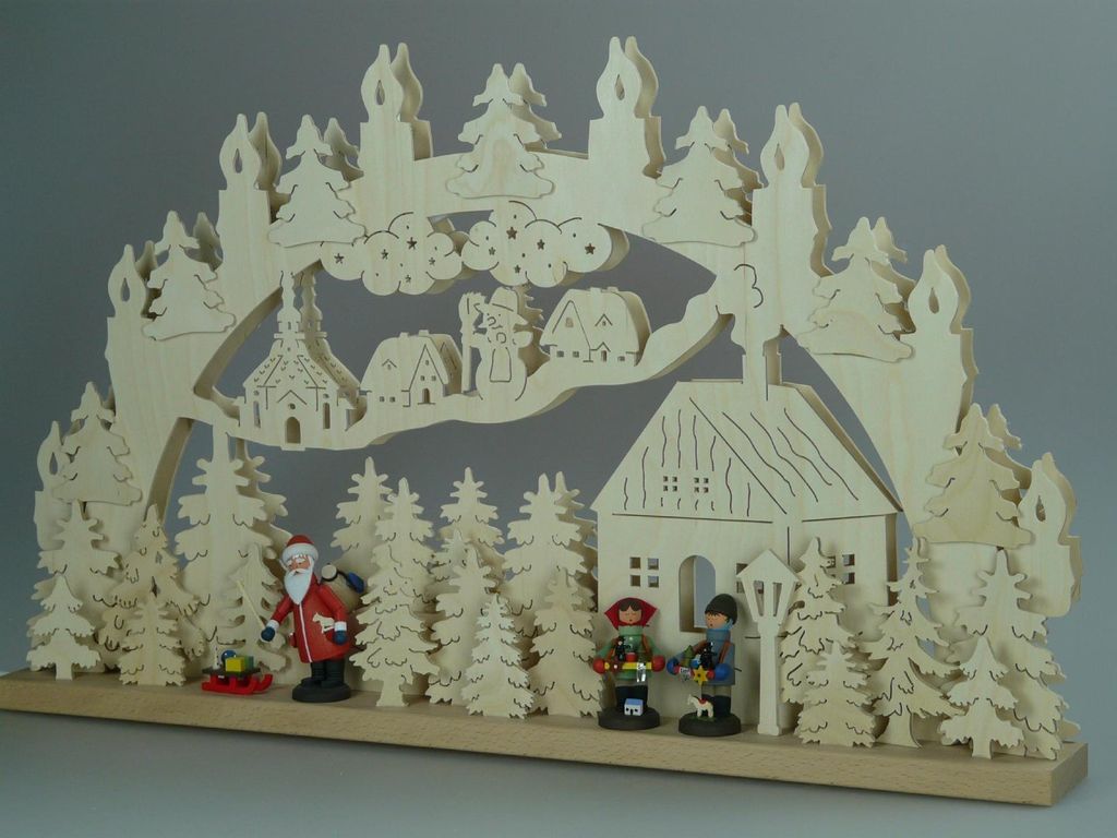 Original Erzgebirgischer Marken Schwibbogen Lichterbogen 70 x 43 cm S70-4_10