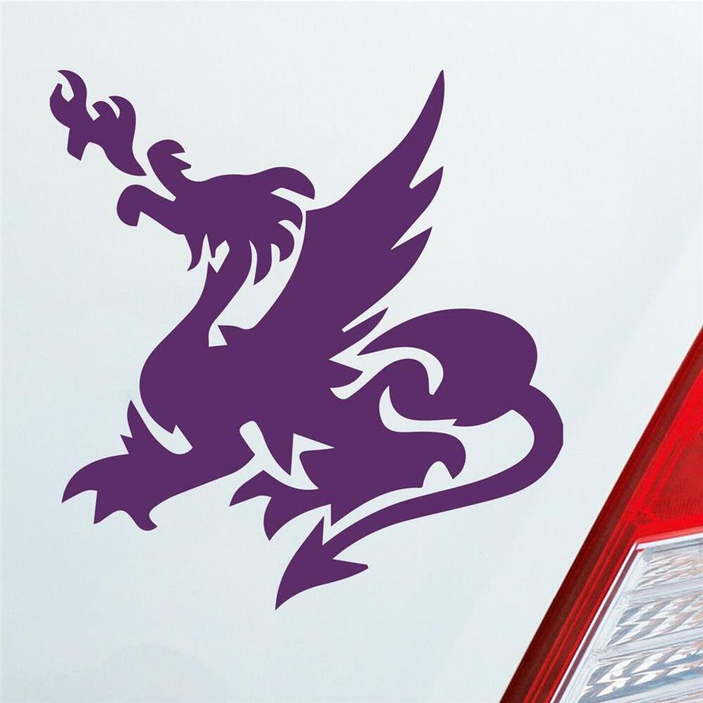 Auto Aufkleber Chinesischer Drache Dragon Fire 10x9,5 cm Produktbild 