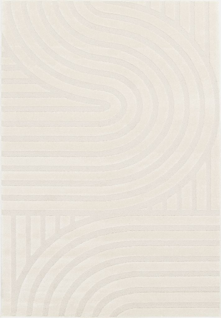 sweeek - Indoor-Teppich mit Bogenmuster cremefarben