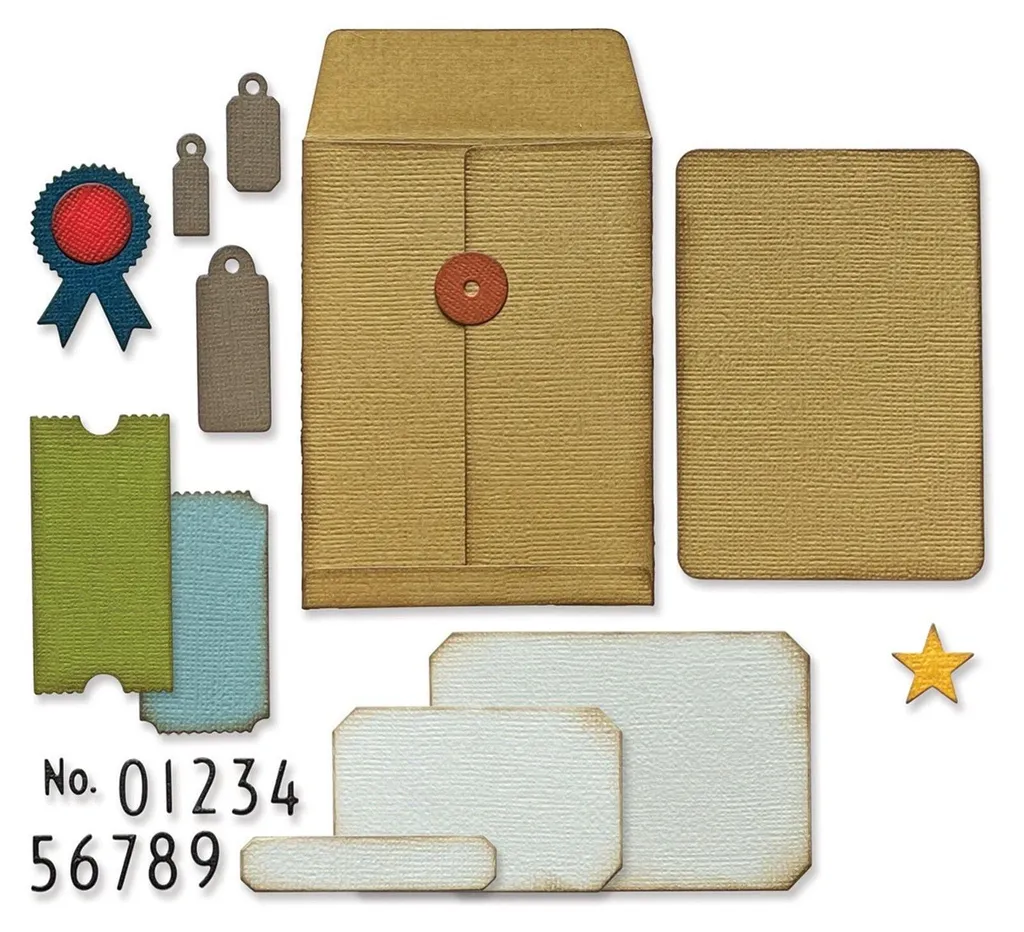 Sizzix Thinlits Collector Tim Holtz pochoir de découpe 0.3 à 15.2 cm