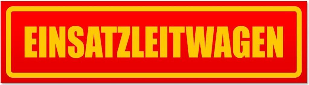 Kiwistar - Autoaufkleber - Rot - 20 x 5,3 cm - Einsatzleitwagen - Hinweis Aufkleber Sticker für Auto, Kfz, Fahrrad, PKW, LKW