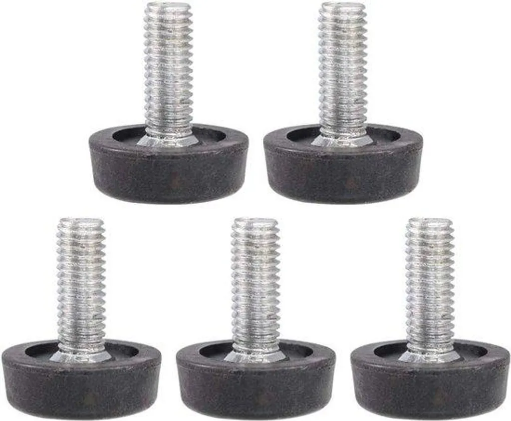 Pieds réglables noirs M8x20mm pour table et bureau - Stop aux meubles