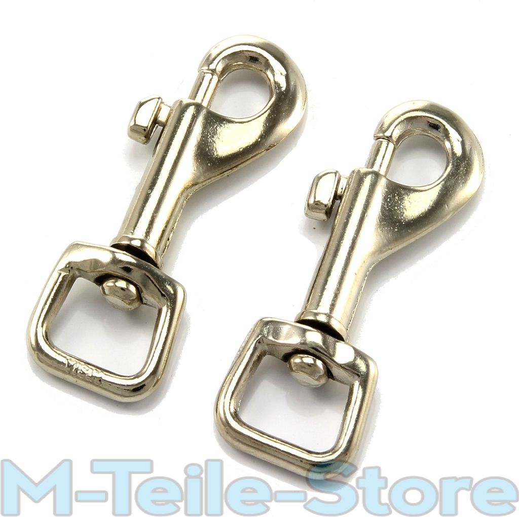 10 Karabinerhaken mit Wirbel 53 x 19mm Gurtbreite 13mm Produktbild 