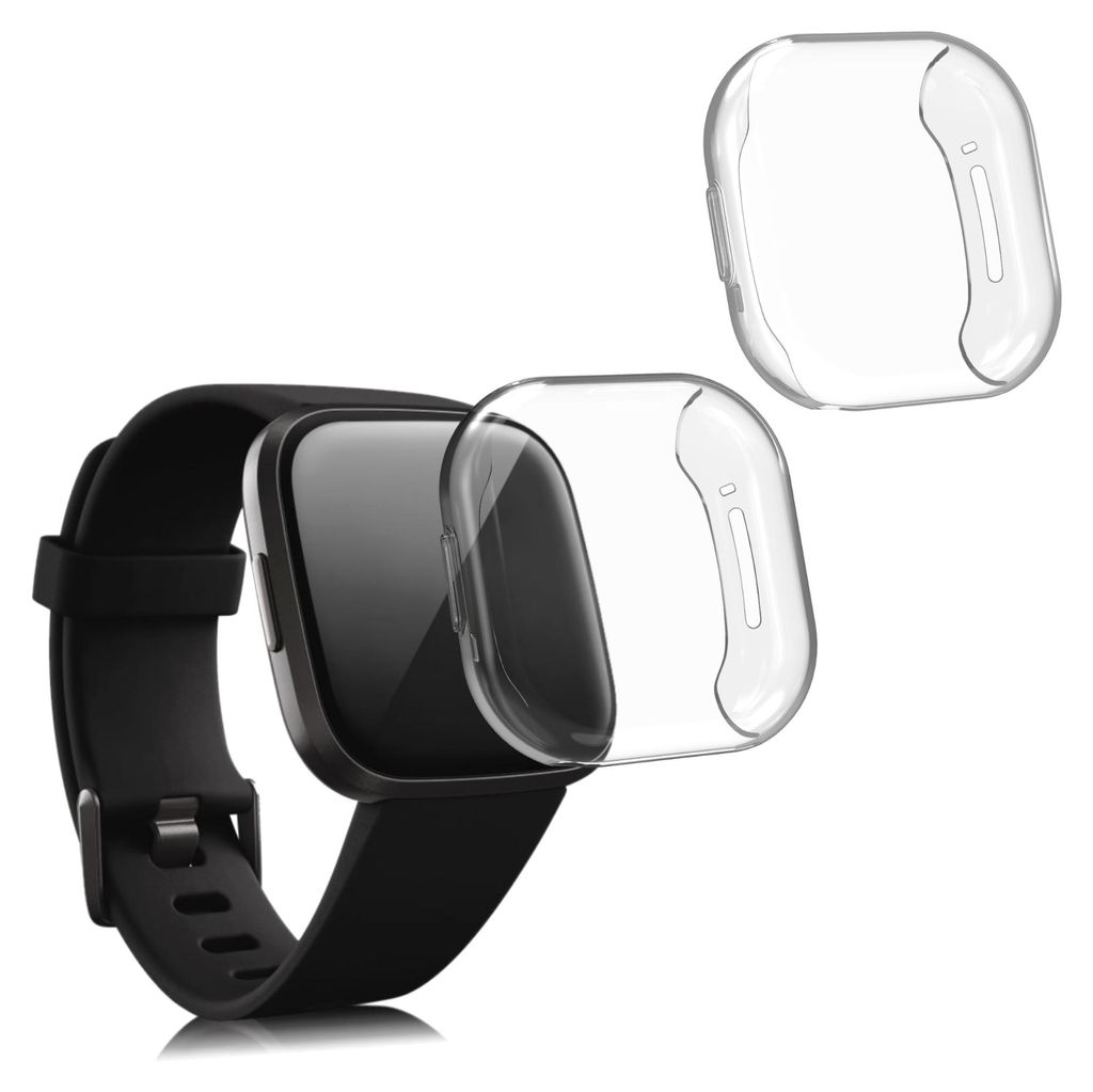 kwmobile 2x Silikon Hülle für Fitbit Versa 3 / Sense Produktbild 
