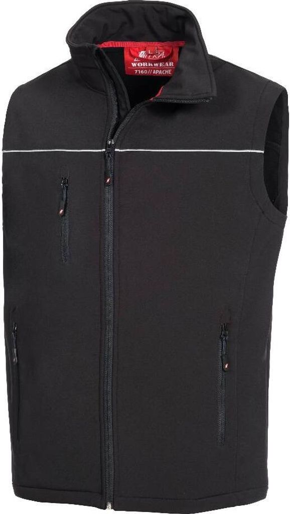 NITRAS Softshellweste MOTION TEX light Gr. 2XL schwarz Produktbild 