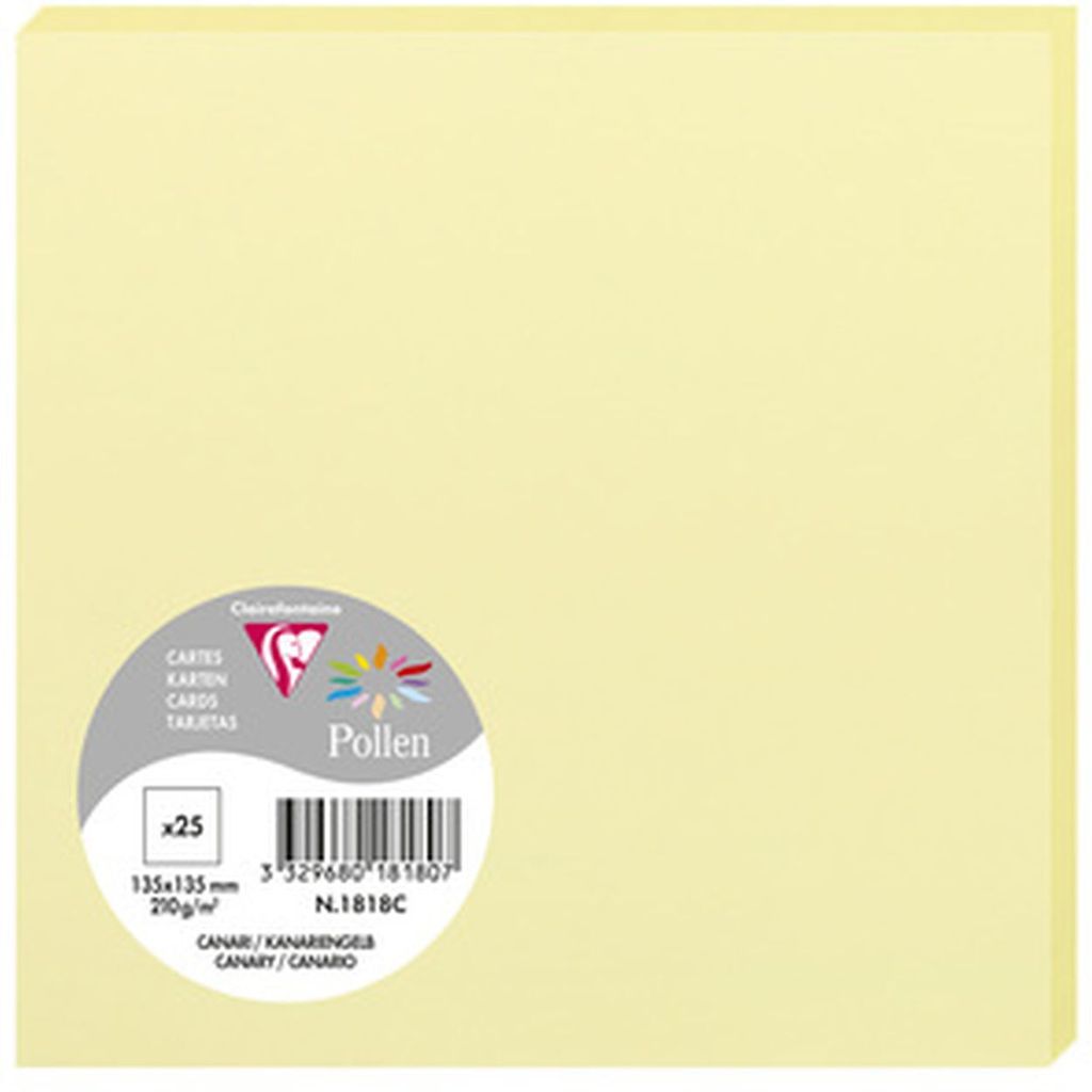 Clairefontaine Karte Pollen 135x135 210g kanarieng