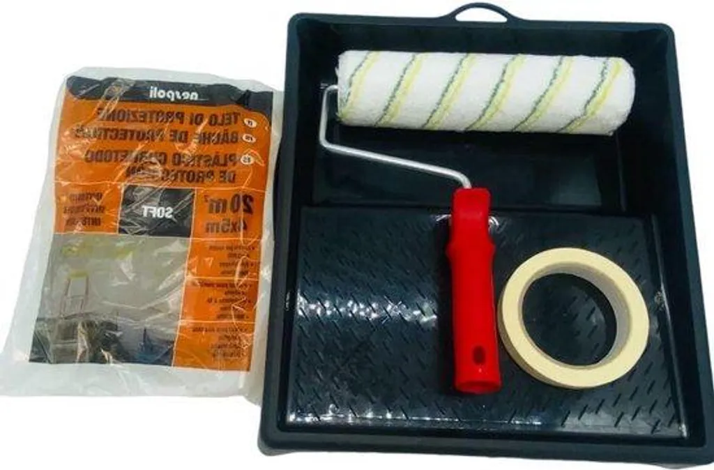 Finissez vos peintures sans traces avec ce kit rouleau 25 cm et films