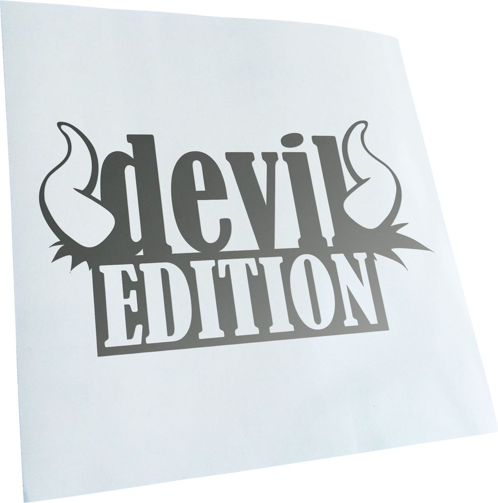Kiwistar - Autoaufkleber - Devil Edition - Silber - 50x28cm - Aufkleber für Auto, Laptop, Fahrrad, LKW, Motorrad Mehrfarbig JDM Decal Racing