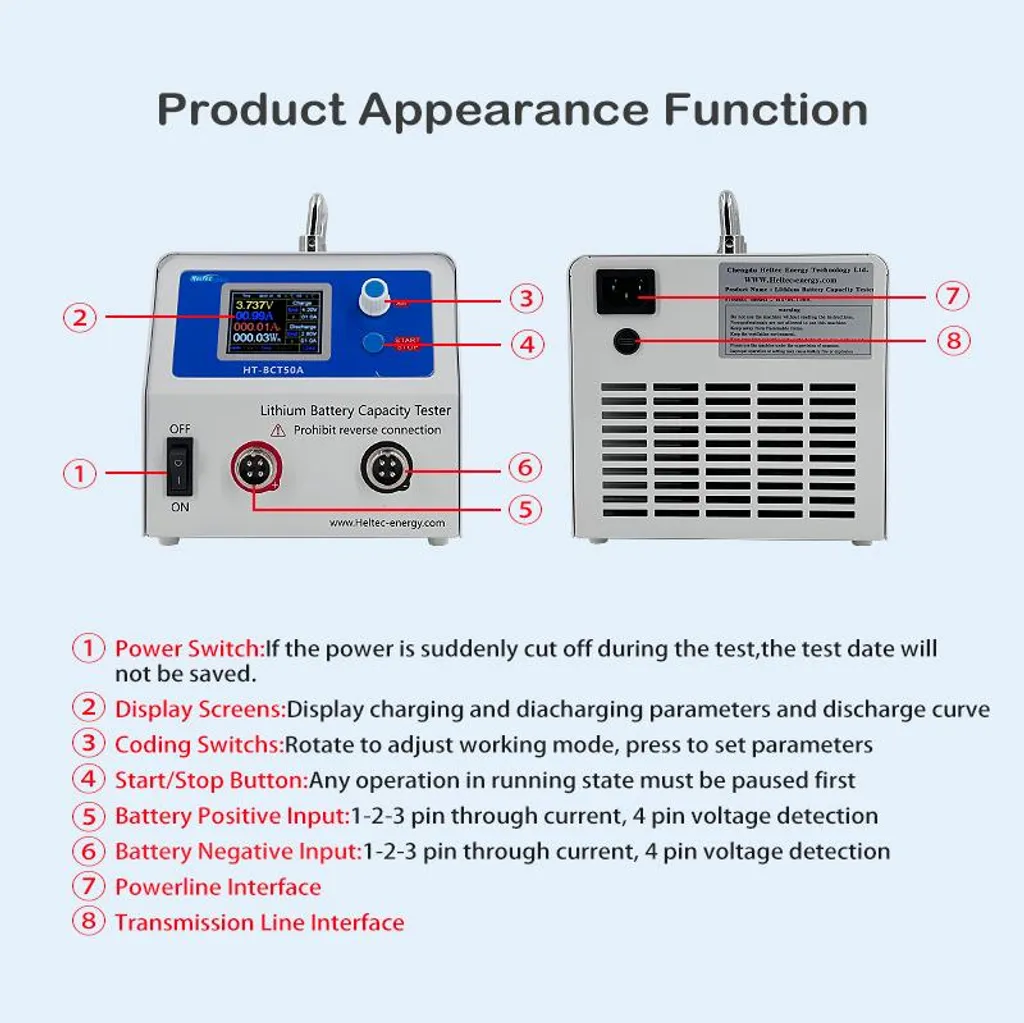 Testeur de capacité de batterie LiFePO4 LCD multifonction X-200