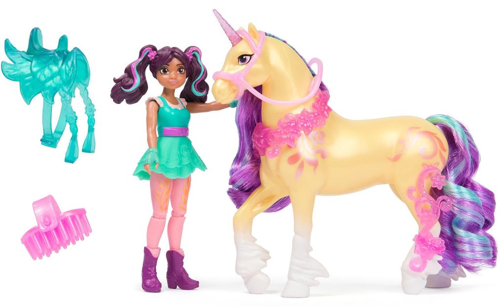 Unicorn Academy - Poupée Ava et feuille de licorne Image du produit 