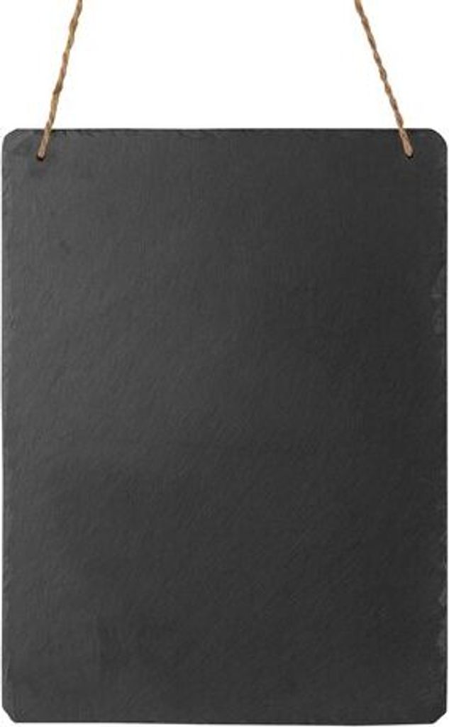 1x Wand-Kreidetafel "Naturstein" aus Schiefer zum Aufhängen schwarz 30x40cm