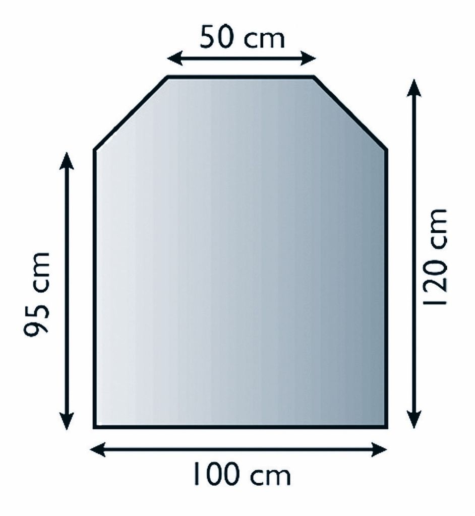 Glasbodenplatte, Bodenschutzplatte, Glasvorlegeplatte, 8mm, Produktbild 