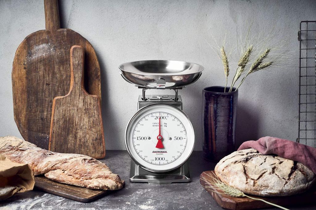 Gastroback Classic Waage 2 kg, Mechanische Küchenwaage, 2