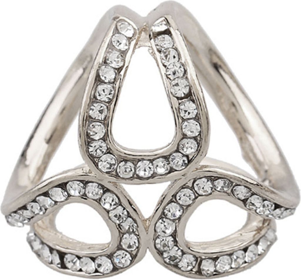 Dreieckige Ringform, dekoratives Schal-Schnallen-Accessoire, süßes, langlebiges Strass-Cardigan-Clip, Kleidungsdekoration-Silber