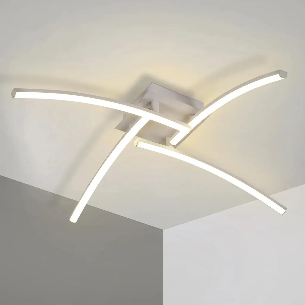 Luminaire de plafond LED 24W linéaire blanc - Éclairage moderne 4000K