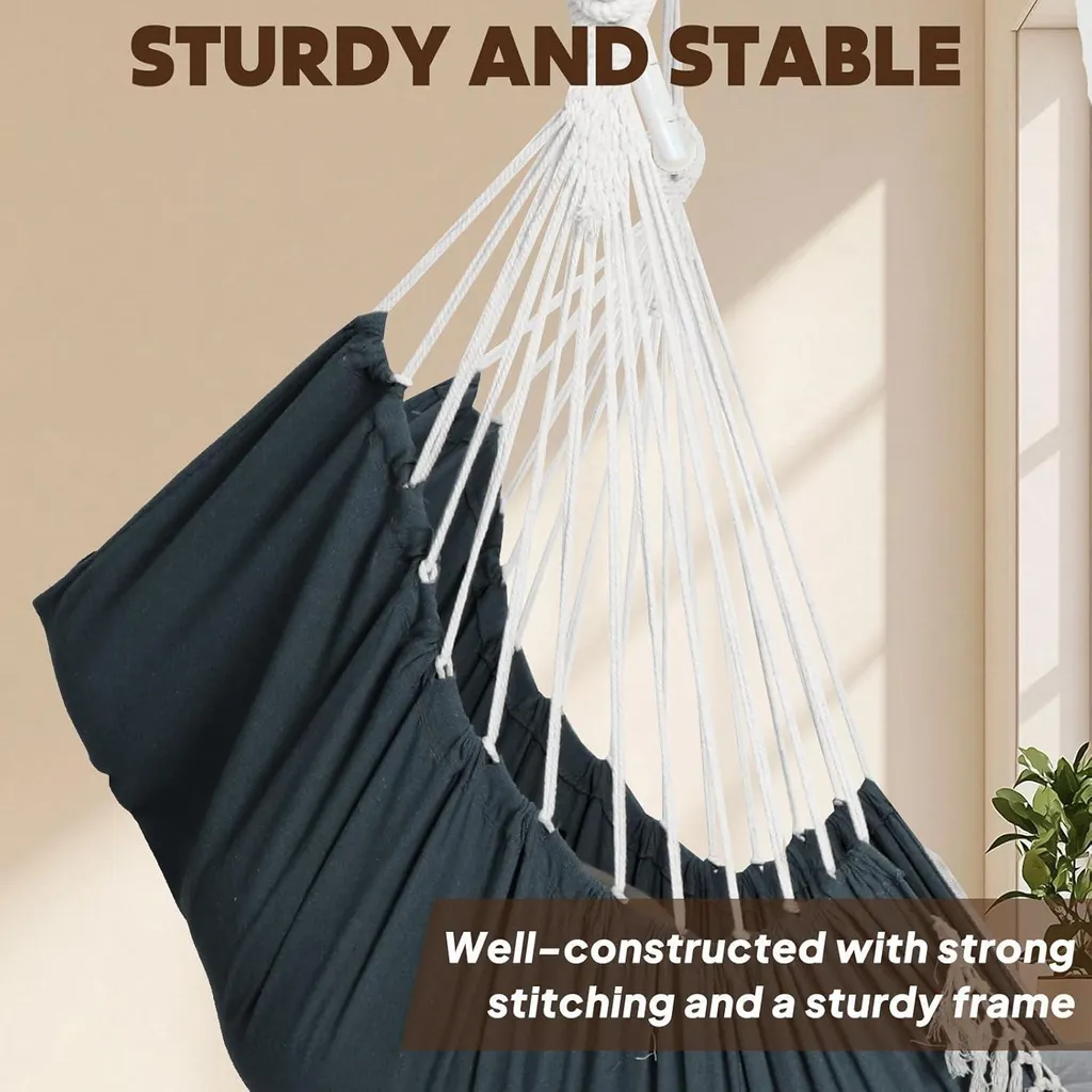 Fauteuil Suspendu Bohème Macramé - Balancelle de Jardin Design Chihee - 5