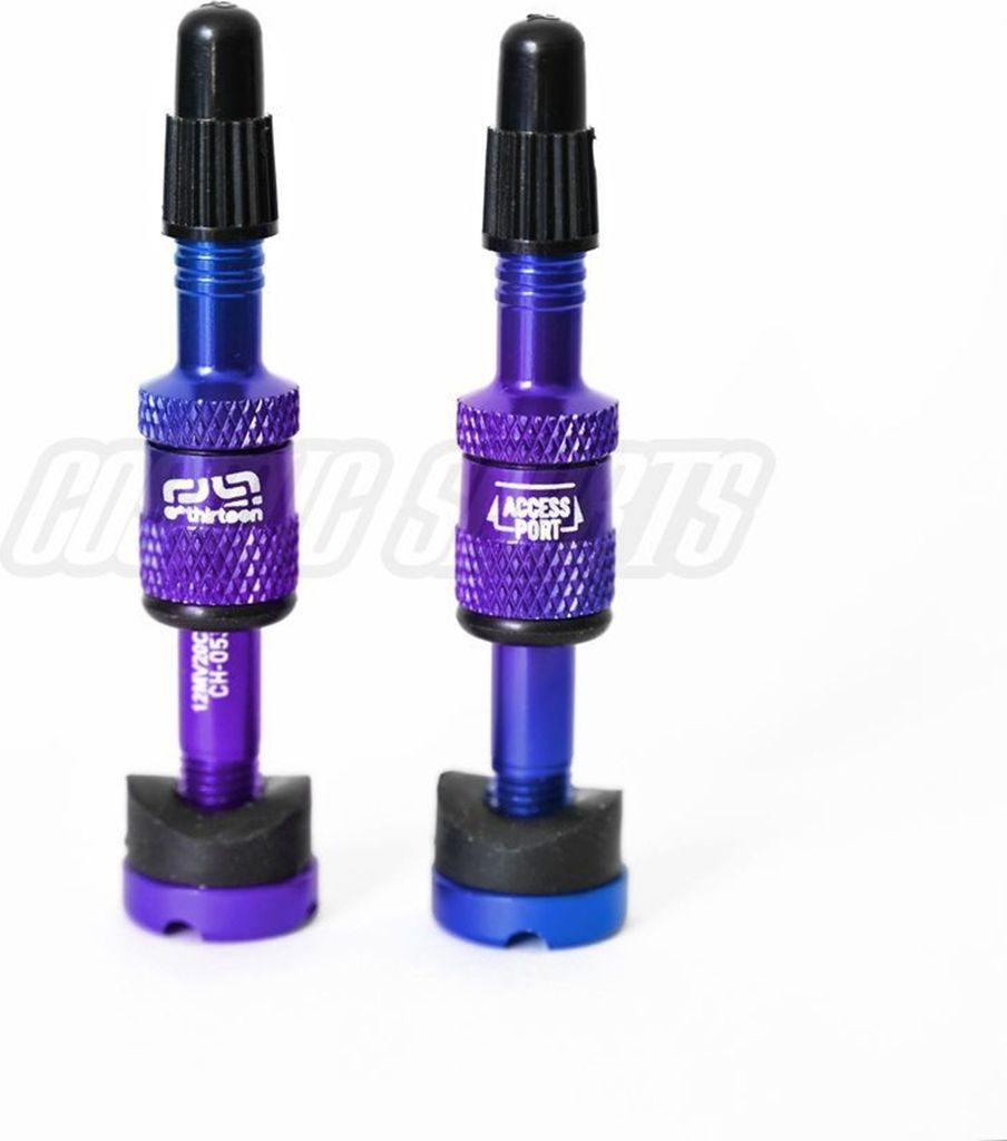 e*thirteen Quick Fill Tubeless Presta Ventile, 16-24mm Felgentiefe, 2 Stk., intergalactic