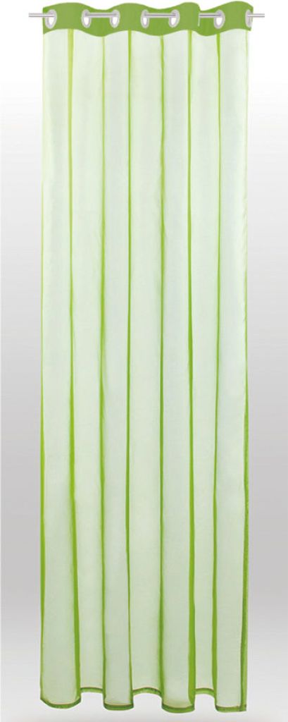 Gardine Ösen Transparent Noella, Größe: 140x145cm, Farbe: Grün