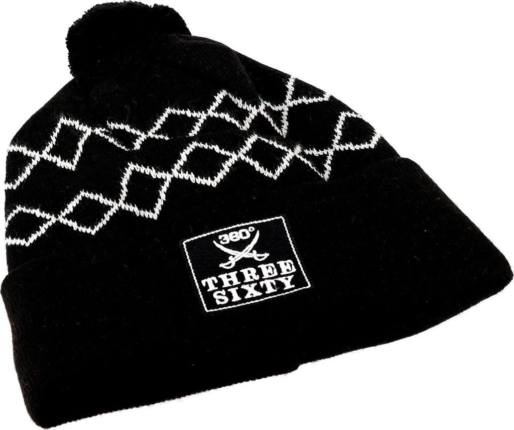 Three Sixty Bommelmütze schwarz Produktbild 
