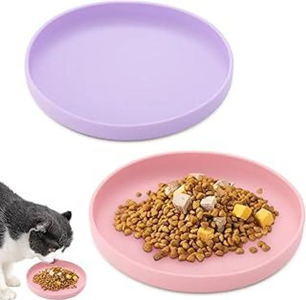 Ciotola Gatto Silicone Design Unico Bicolore | Piatta e Colorata
