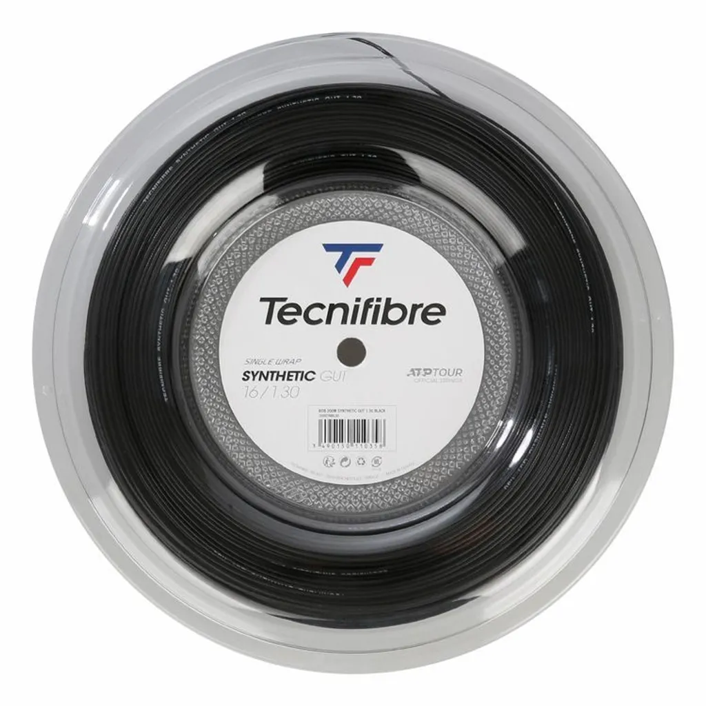 Moulinet Tecnifibre Synthetic Gut Noir 1.30mm - Durabilité et Confort