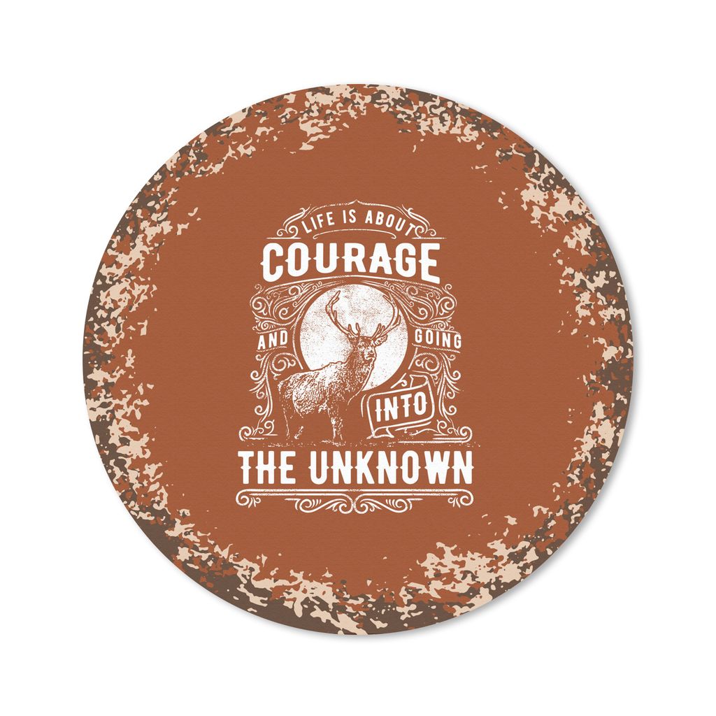 MuchoWow Mauspad Mousepad Jahrgang - Hirsch - Design 40x40 cm - Mousepads - Maus Mat - Pad - Mausunterlage - Schreibtisch Accessoires