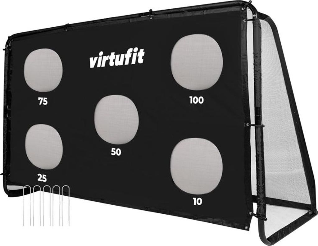 VirtuFit Bramka piłkarska Pro 300 x 200 cm Czarny Zdjęcie produktu 