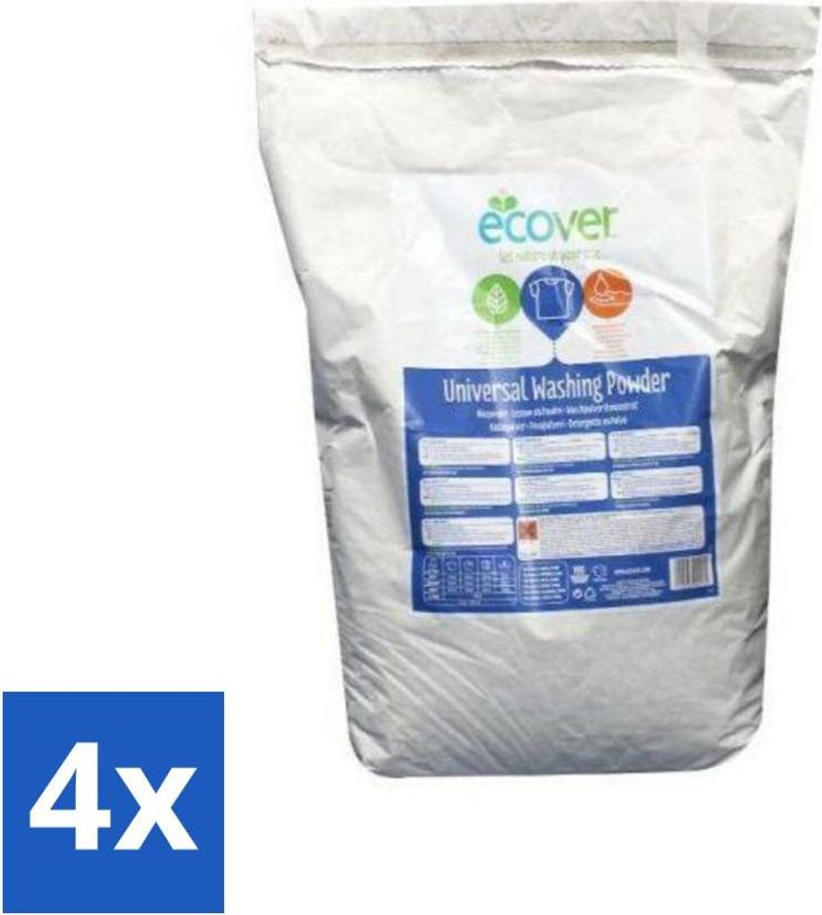 Ecover - Universalwaschpulver - Für weiße und bunte Wäsche - 7,5 kg - Vorteilspack - 4 Stücke