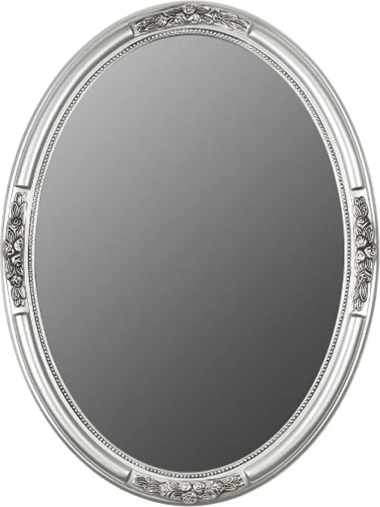 Miroir baroque ovale argenté 77 cm - Agrandir et décorer votre intérieur