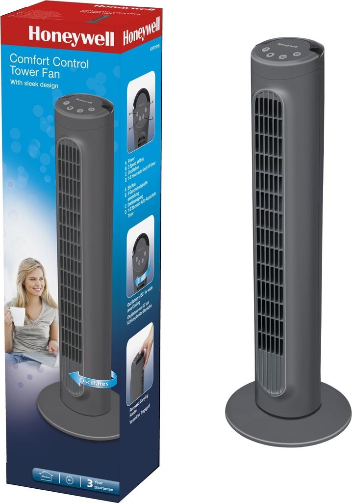 Honeywell HYF1101E4, Vertikální domácí ventilátor, Šedá, Obrázek produktu 