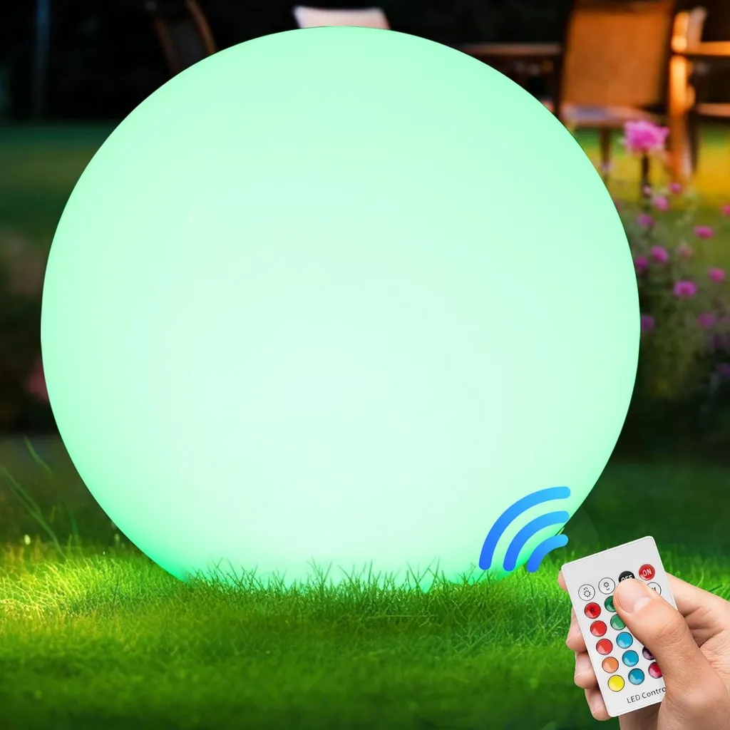 Sfera Solare 30cm RGB per Feste e Aperitivi: Luce IP66 Regolabile