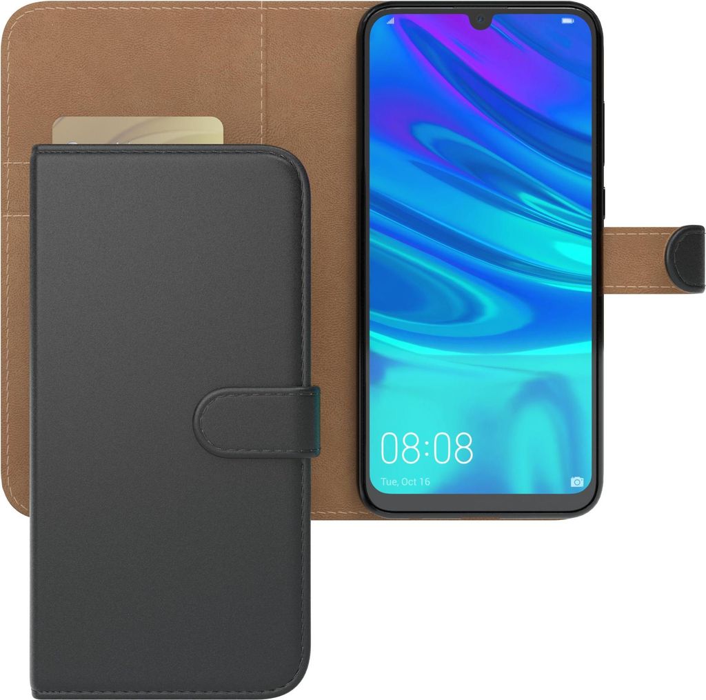 EAZY CASE Business Hülle für Huawei P Smart (2019) klappbar, Premium Kunstleder Handyhülle mit Kartenfach