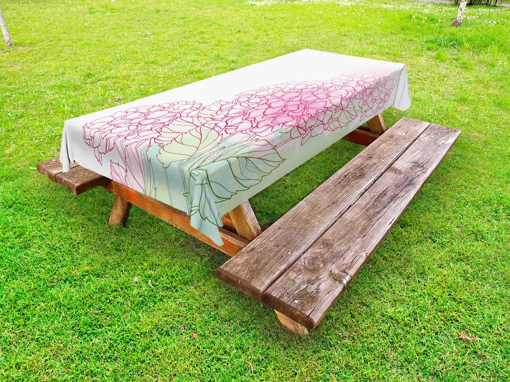 Tovaglia per BBQ e Feste ABAKUHAUS 145x305 | Design Ortensie Grunge