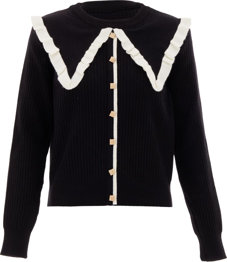NAEMI damen strickpullover - schwarz weiss, XS/S