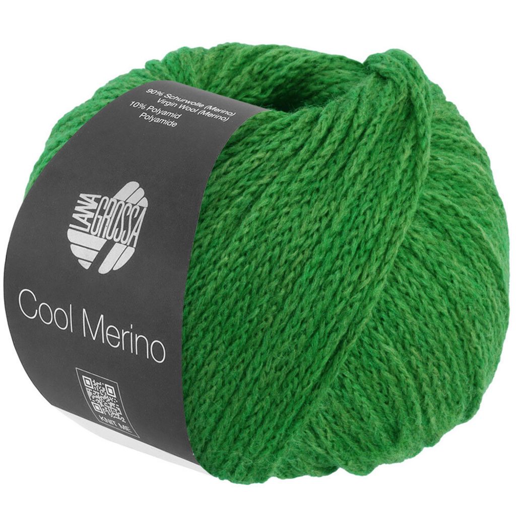 A ball of green yarn with a label.
